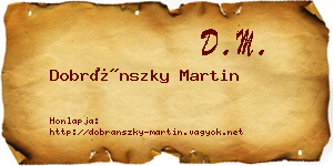 Dobránszky Martin névjegykártya
